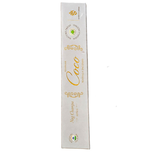 Incenso Shankar Linha Massala Nag Champa Aroma Coco Display C 12 Unidades