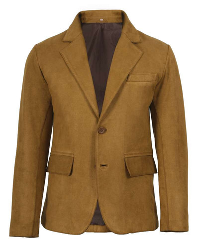 183524 2 Buttons Men's Faux Suede Blazer Camel 1785158546.jpg