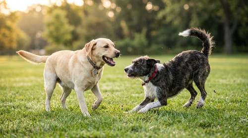 Playful Dog Barking and Friendly Body Language.jpg