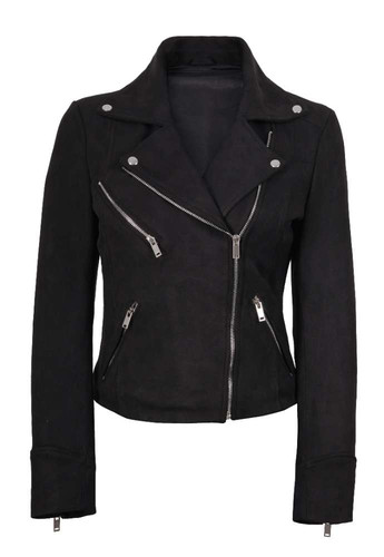 143424 Ninfa Women's Faux Suede Jacket Black 1779271409.jpg