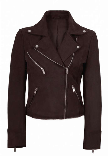 1413529 Ninfa Women's Faux Suede Jacket Dark Brown 1785305673.jpg
