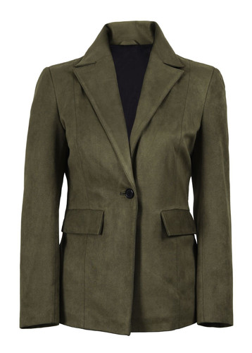1413525 Susie Women's Faux Suede 1Button Blazer Olive Green 1786364994.jpg