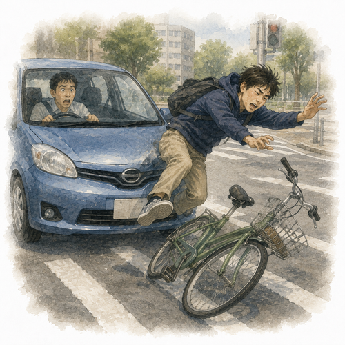 6. はねる — menabrak seseorang.png