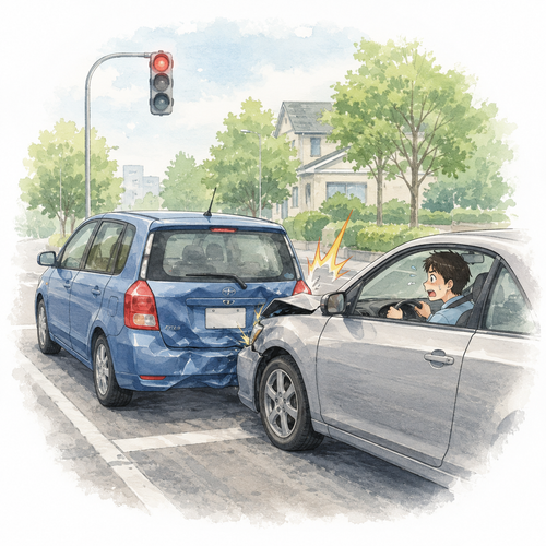 8. 追突する（ついとつする）— menabrak dari belakang.png