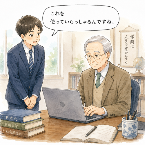 28. 使っていらっしゃるんですね。— rupanya Anda memakai ～, bentuk hormat.png