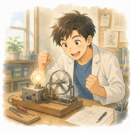 15. 発明します（はつめいします）— menciptakan, menemukan (invention).png
