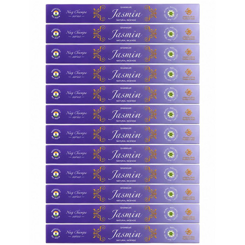 Incenso Shankar Linha Massala Nag Champa Aroma Jasmin Display C 12 Unidades (2)