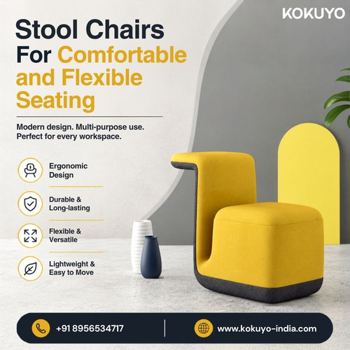 Explore Stool Chairs designed for comfort, flexibility, and everyday workplace use. Kokuyo India off.jpg
