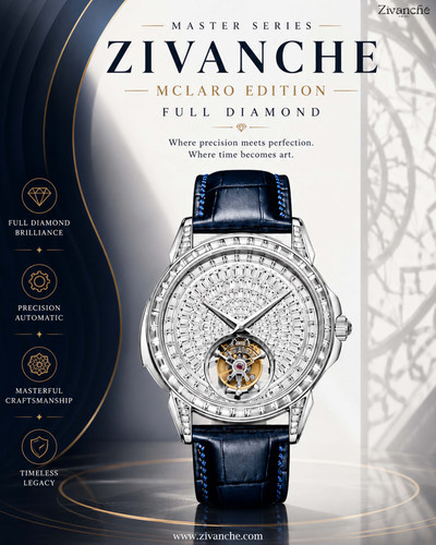 Master Series Zivanche Mclaro Edition Full Diamond Tourbillon Watch 2.jpg
