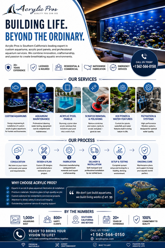 Custom Aquariums, Acrylic Pool Panels & Aquarium Maintenance in California Acrylic Pros.png