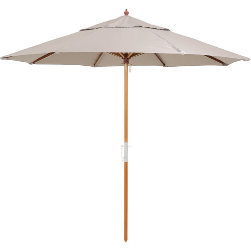 ombrelone central treviso madeira dois metros bege aberto.jpg