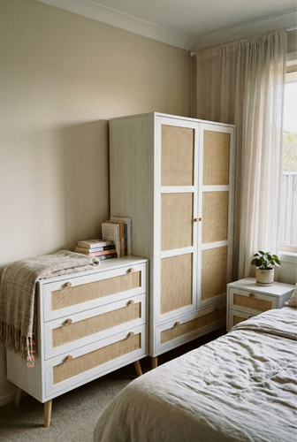 Bedroom Furniture Set with White Rattan Panels.png