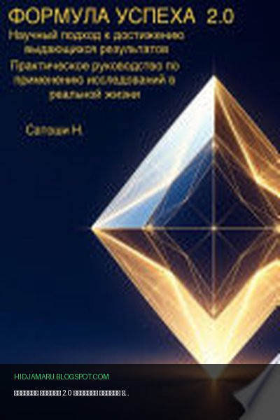 Обложка книги «ФОРМУЛА УСПЕХА 2.0 Научный подход к достижению выдающихся результатов Практическое руководство по применению исследований в реальной жизни» - Сатоши Накомото