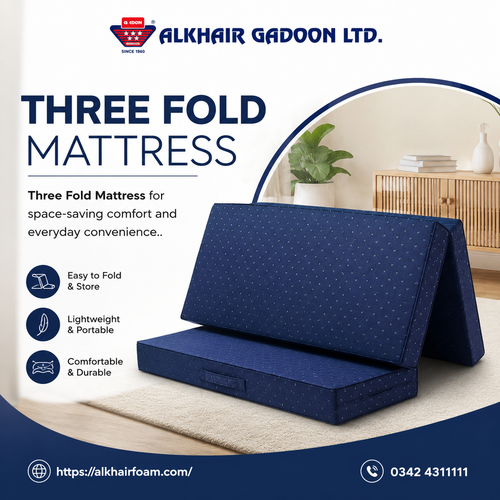 Three Fold Mattress in Pakistan | Space-Saving Foldable Mattress – Alkhair Foam.png