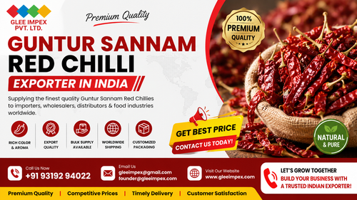 Guntur Sannam Red Chilli Exporter in India Premium Export Quality Red Chillies GLEE IMPEX.png