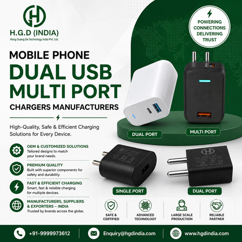 Mobile Phone Dual USB Multi Port Chargers Manufacturers | HGD INDIA.jpg