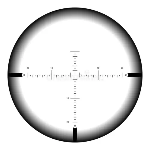 realistic sniper sight measurement marks sniper scope template transparent background realistic snip.webp