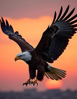 pngtree eagle in mid flight with talons extended against sunset image 16272462.jpg