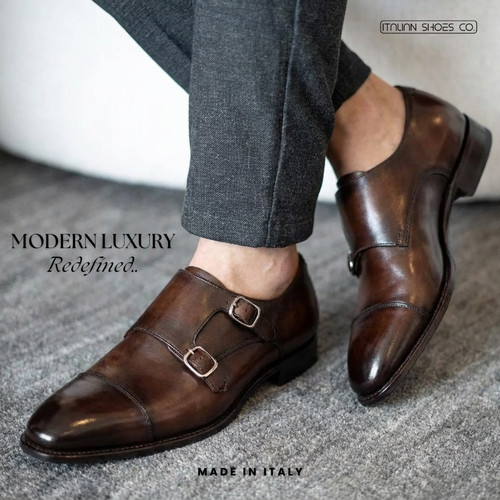 Classic Monk Strap Shoes in Genuine Leather | Italian Shoes Company.jpg