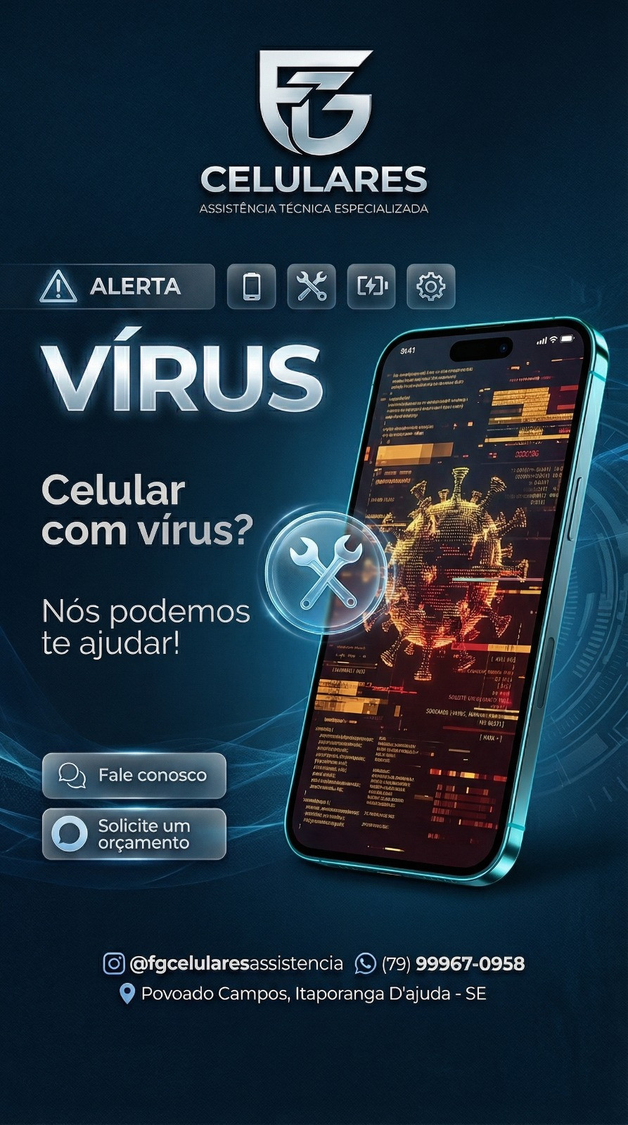 Foto de trabalho de FG Celulares Assistência Técnica Espacializada no Indica Sergipe