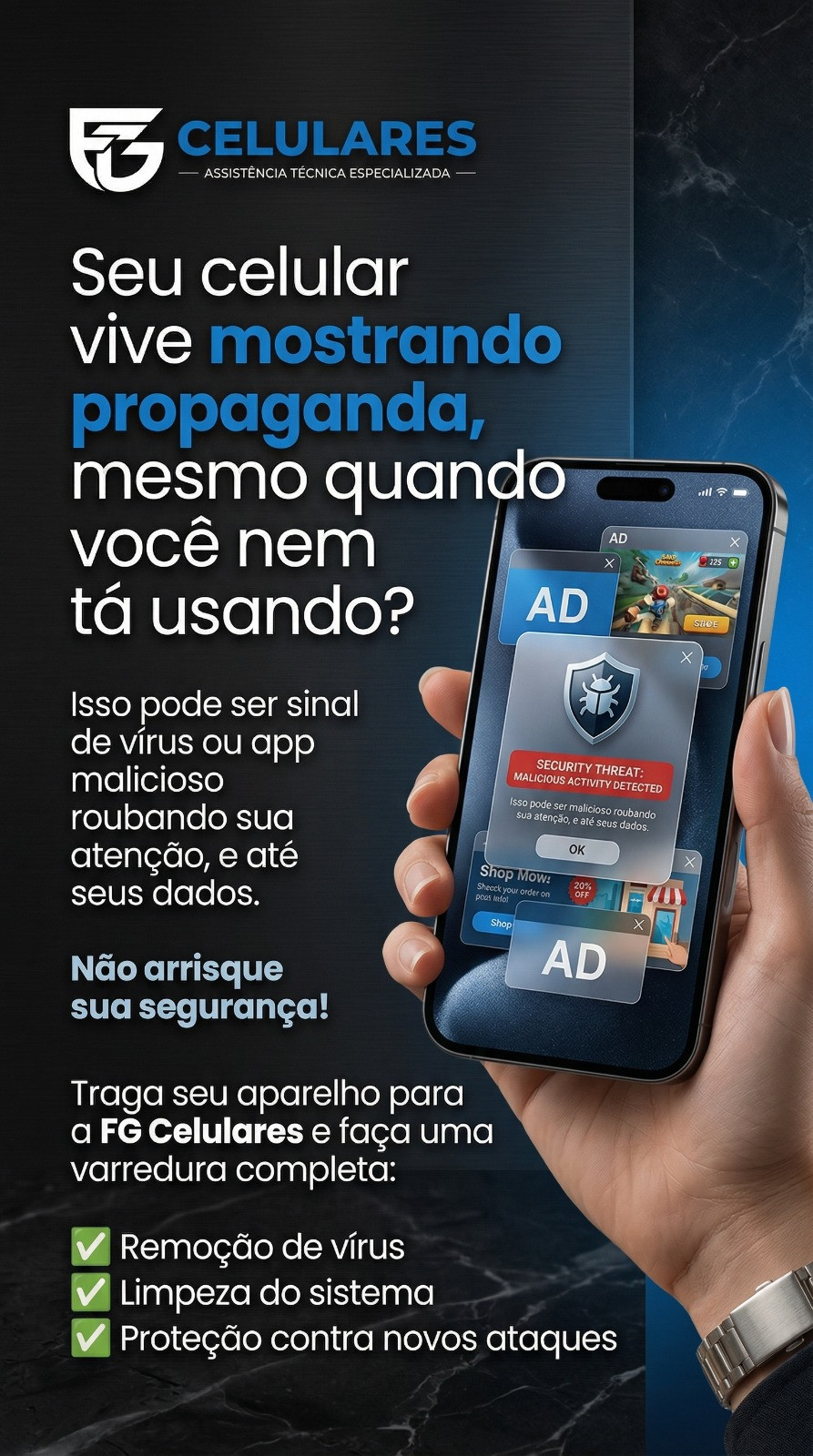 Foto de trabalho de FG Celulares Assistência Técnica Espacializada no Indica Sergipe