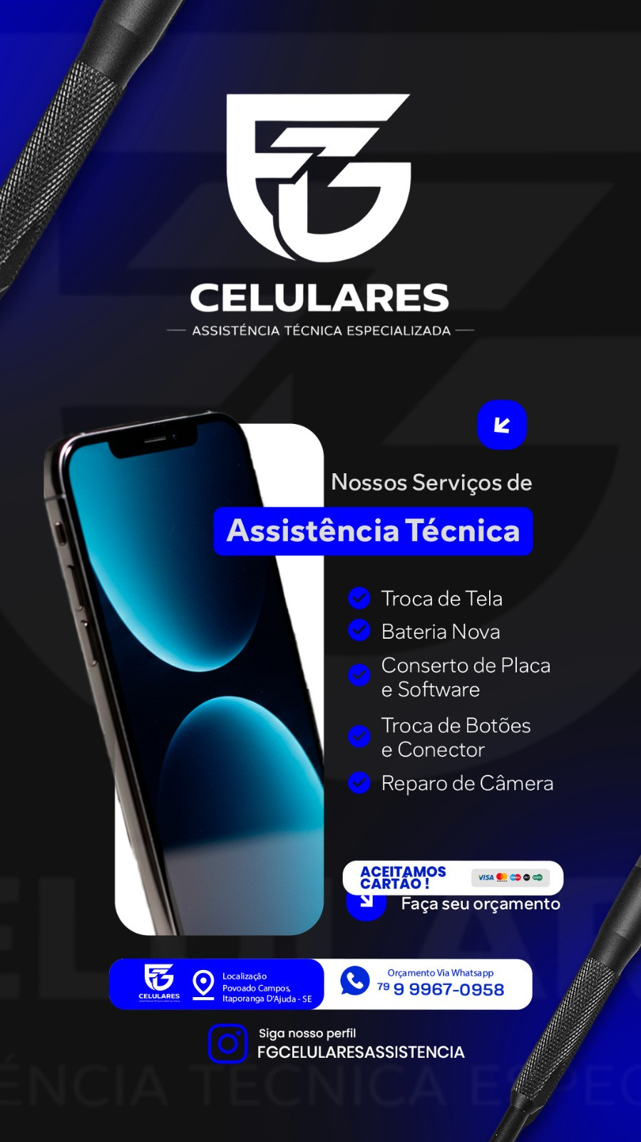 Foto de trabalho de FG Celulares Assistência Técnica Espacializada no Indica Sergipe