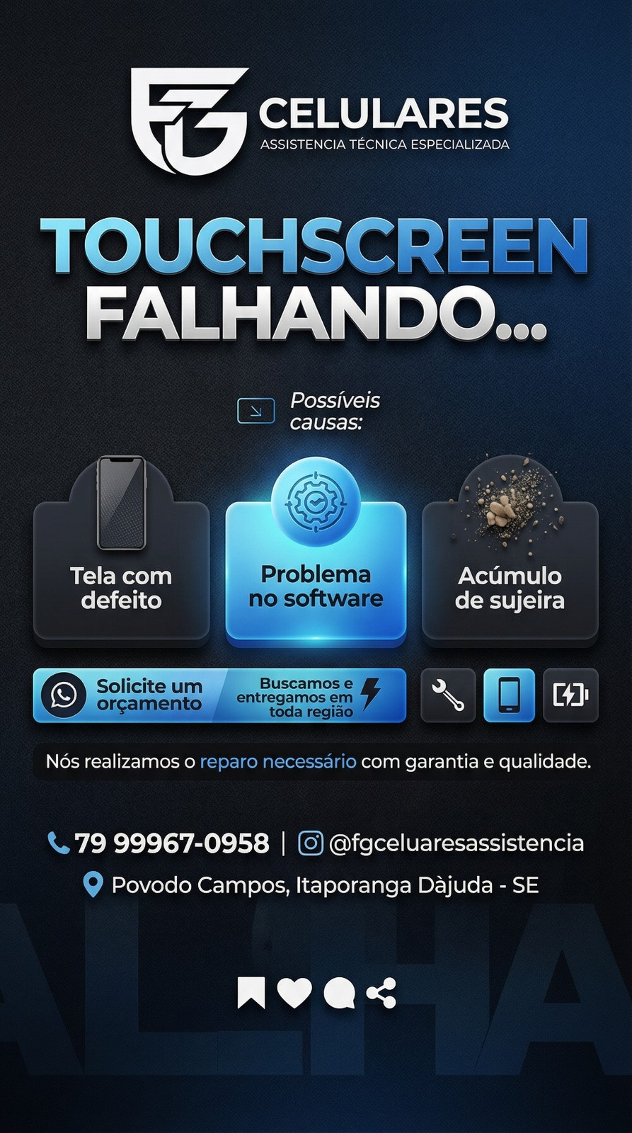 Foto de trabalho de FG Celulares Assistência Técnica Espacializada no Indica Sergipe