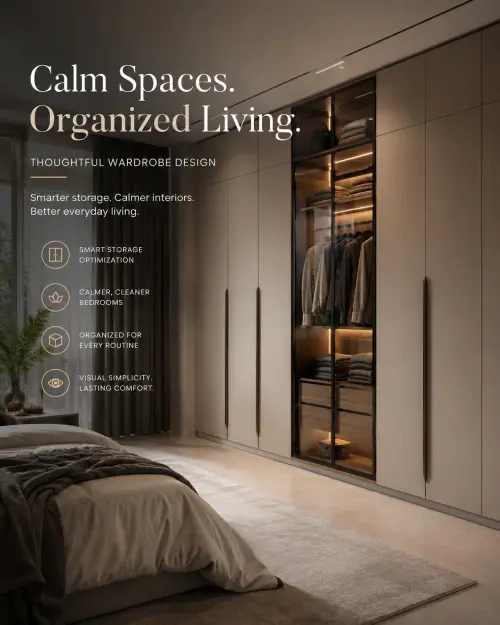 calm spaces organized living thoughtful wardrobe design