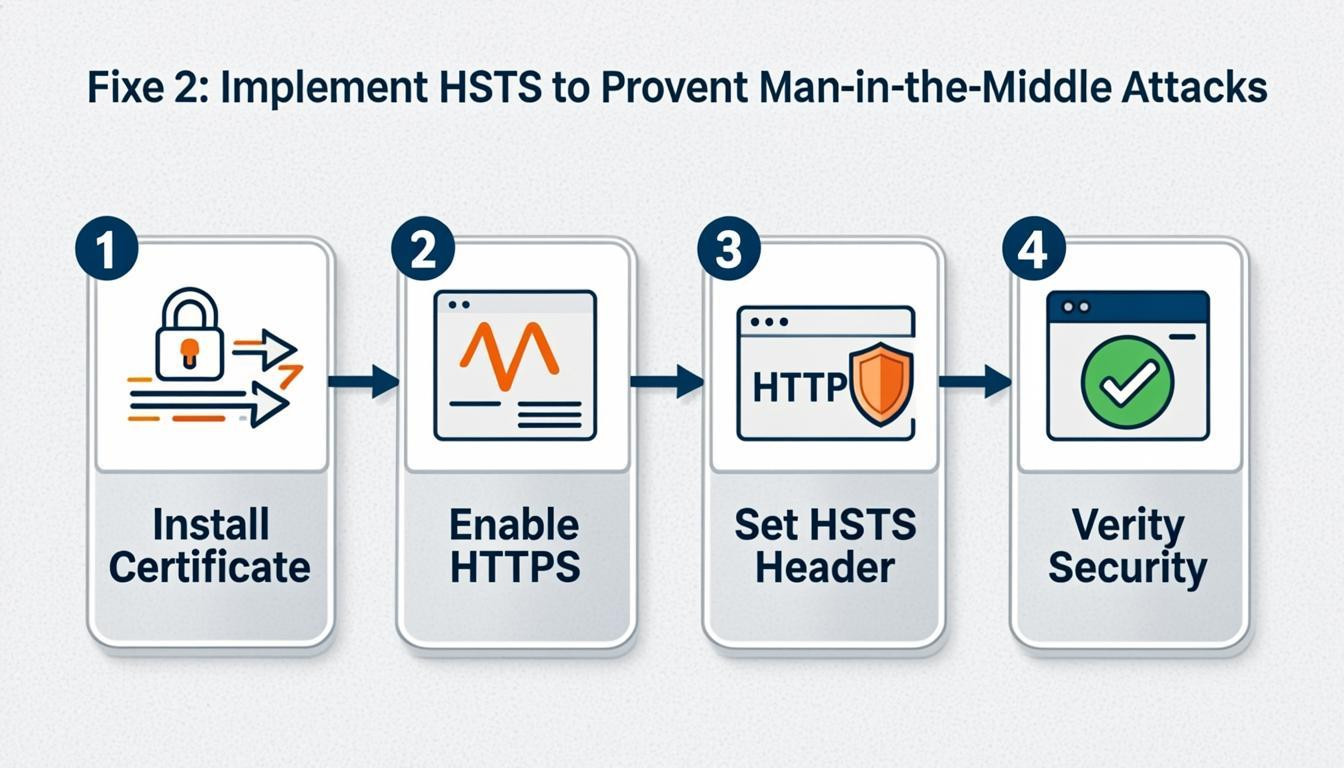 tutorial visual: Fixe 2: Implement HSTS to Prevent Man-in-the-Middle Attacks