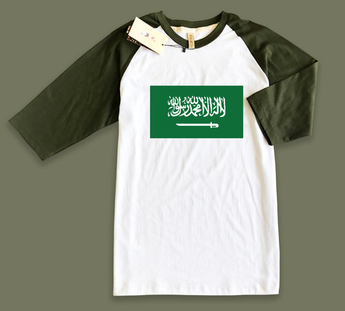 Raglan T Shirt 02 Green White.jpg