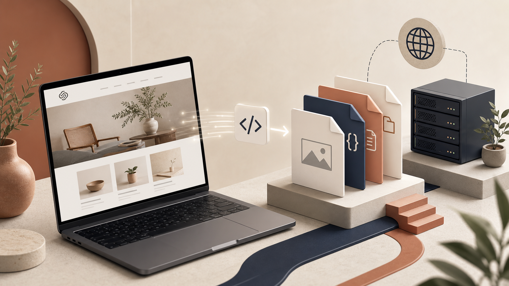 Squarespace site exporting into static files and hosting