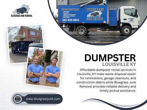 Moving to a new home is exciting, but it also comes with a lot of work. One of the biggest challenges is dealing with everything you have collected over the years. From old furniture to unused items sitting in storage, the process can quickly become overwhelming. This is where using a Dumpster Louisville KY service can make a real difference.

Find us on Google Map: https://goo.gl/maps/LwyhyJPyr4uP5n1j6

Contact: Bluegrass Junk Removal
Location: Bardstown, Kentucky 40004, USA
Phone Number: +15028338673

Read our blogs:
https://bluegrassjunk.blogspot.com
https://bluegrassjunk.weebly.com
https://bluegrassjunk.wixsite.com/bluegrassjunk

More Links:
https://taplink.cc/bluegrassjunk
https://www.slideshare.net/BluegrassJunkRemoval?tab=about
https://www.slideserve.com/bluegrassjunk
