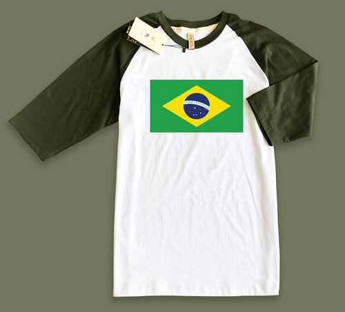 Raglan T Shirt 07 Green White.jpg