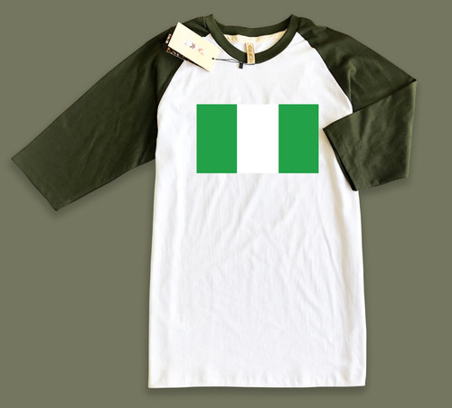 Raglan T Shirt 06 Green White.jpg