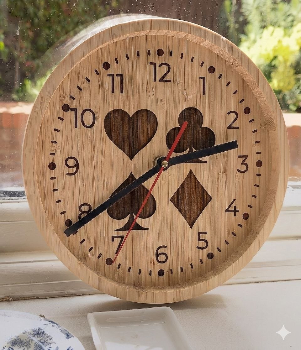 Poker Card Suits Clock