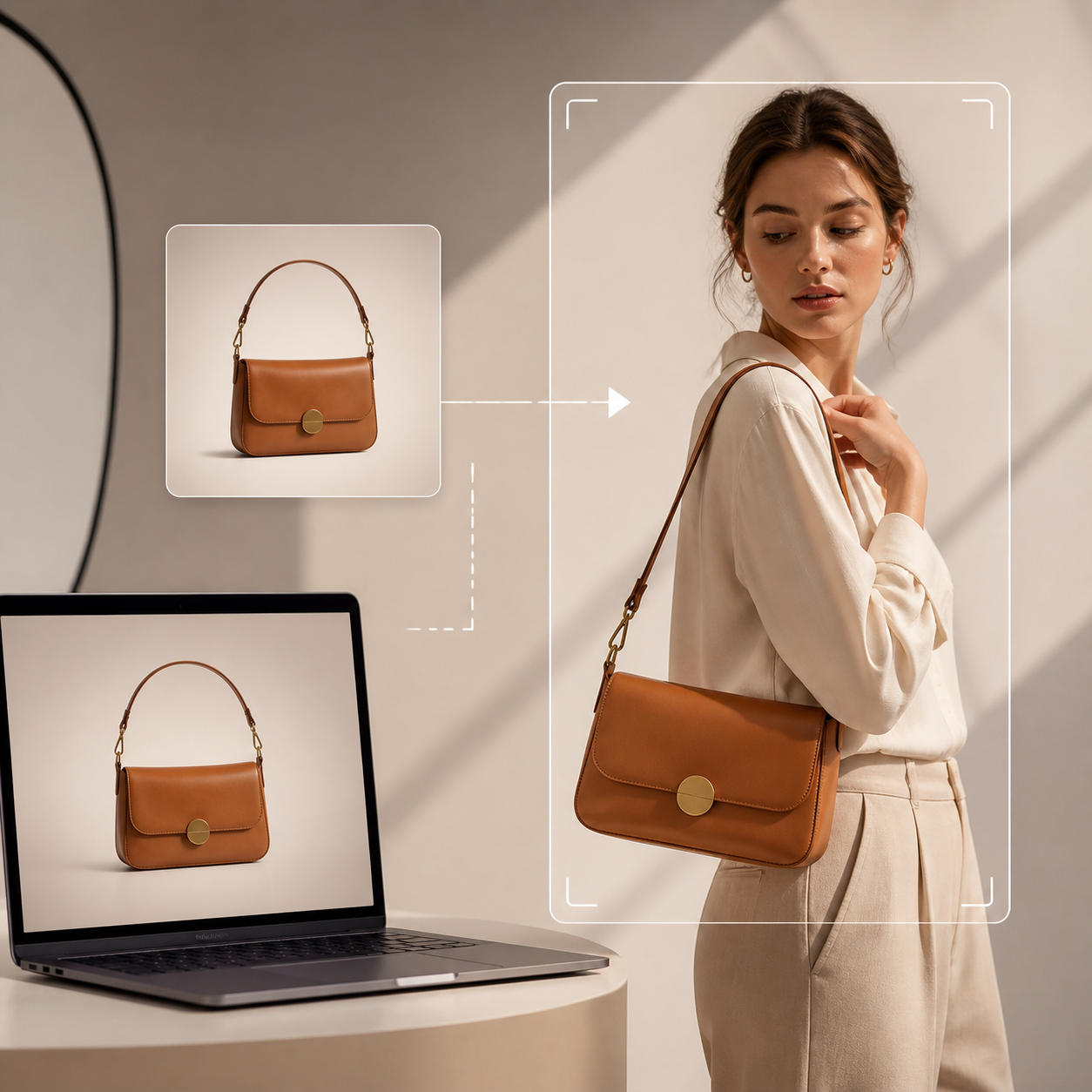 AI model try-on for ecommerce products