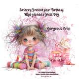 Hellkat Sorry missed Birthday Sweet Rasty font Gorgeous Arie