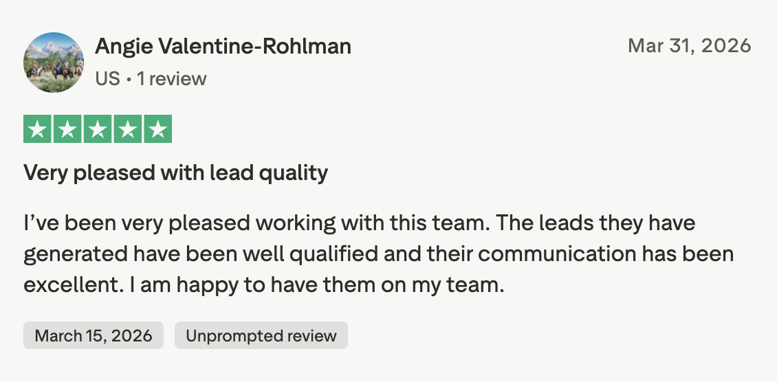 Trustpilot review by Angie Valentine-Rohlman