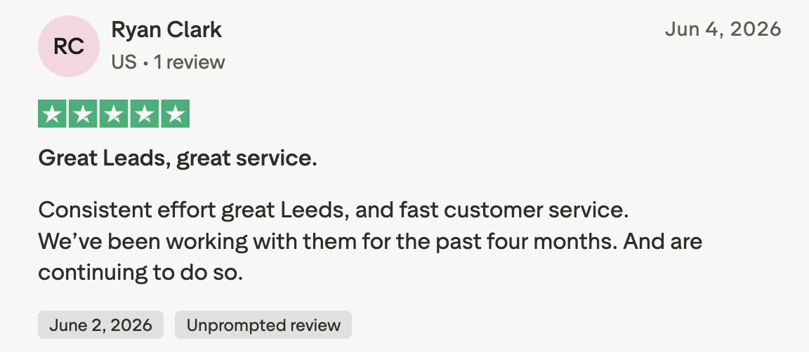 Trustpilot review by Ryan Clark