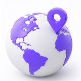Seasons v2 3D Icon — Globe Location Pin PNG