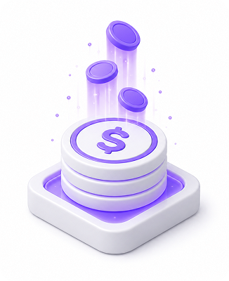 Seasons v2 3D Icon — Stacked Coins Yield PNG.png