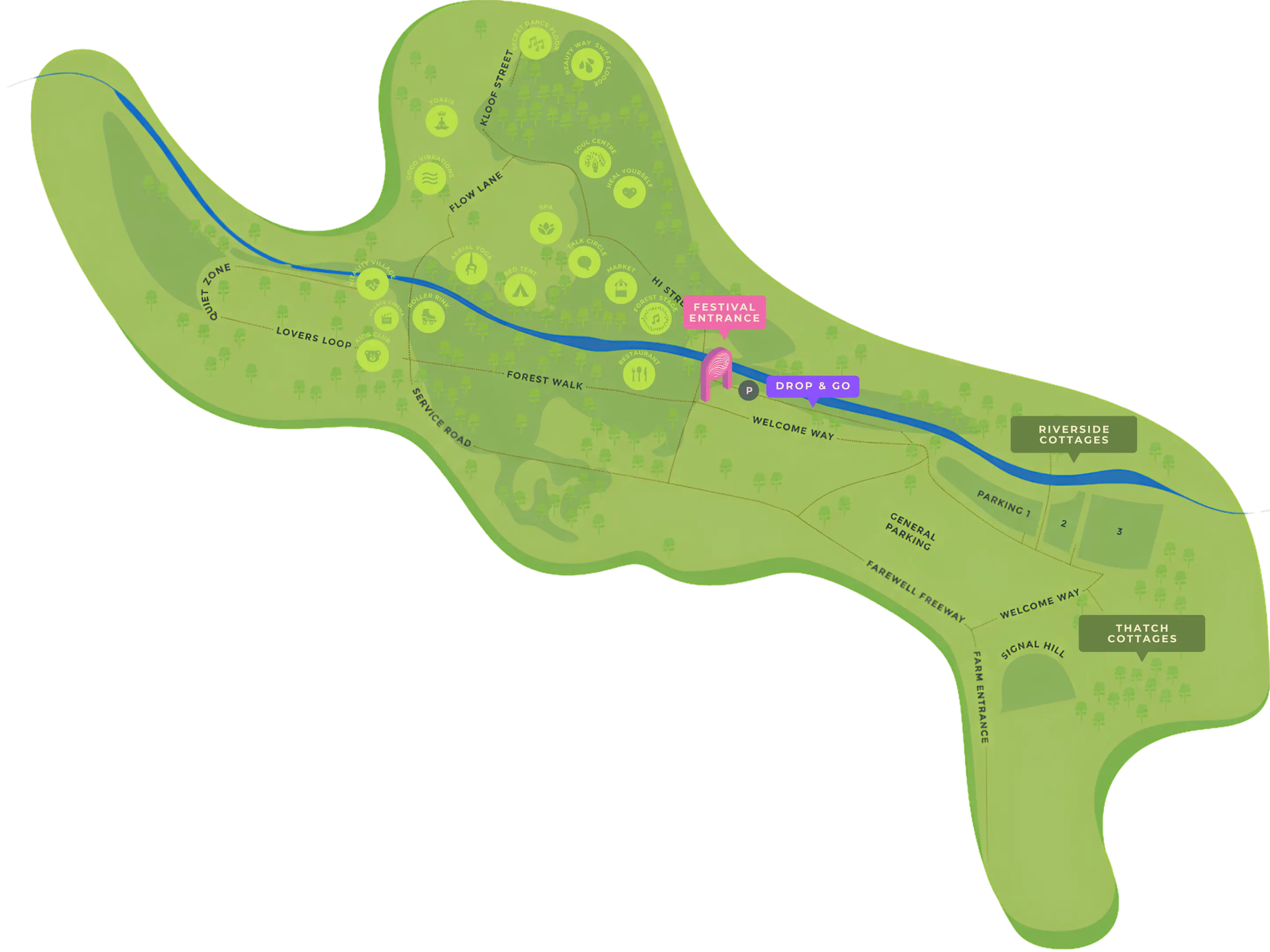 Cottage Accommodation Map