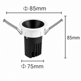 iDL33 den led downlight am tran chieu diem philips inside idl33 cri 90 ip44 8w 10w 12w (4)