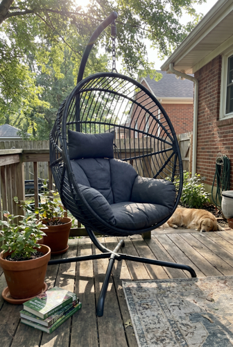 Outdoor egg chair from DHS for foldable balcony seating.png