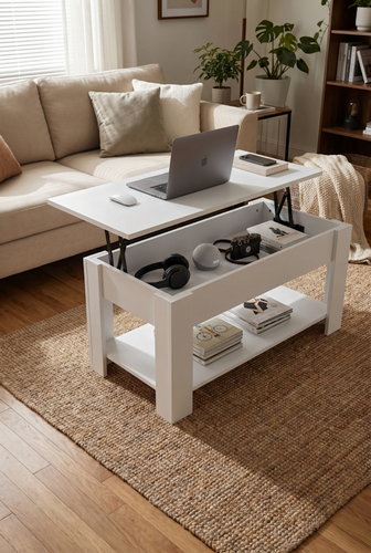 White lift top coffee table with hidden space for headphones.png