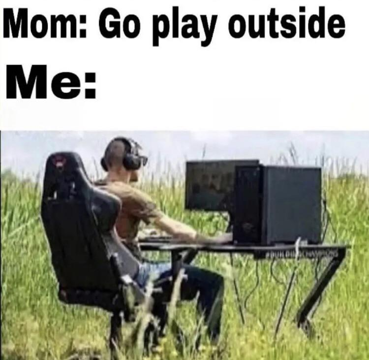 程序员 reaction：Mom:Goplayoutside