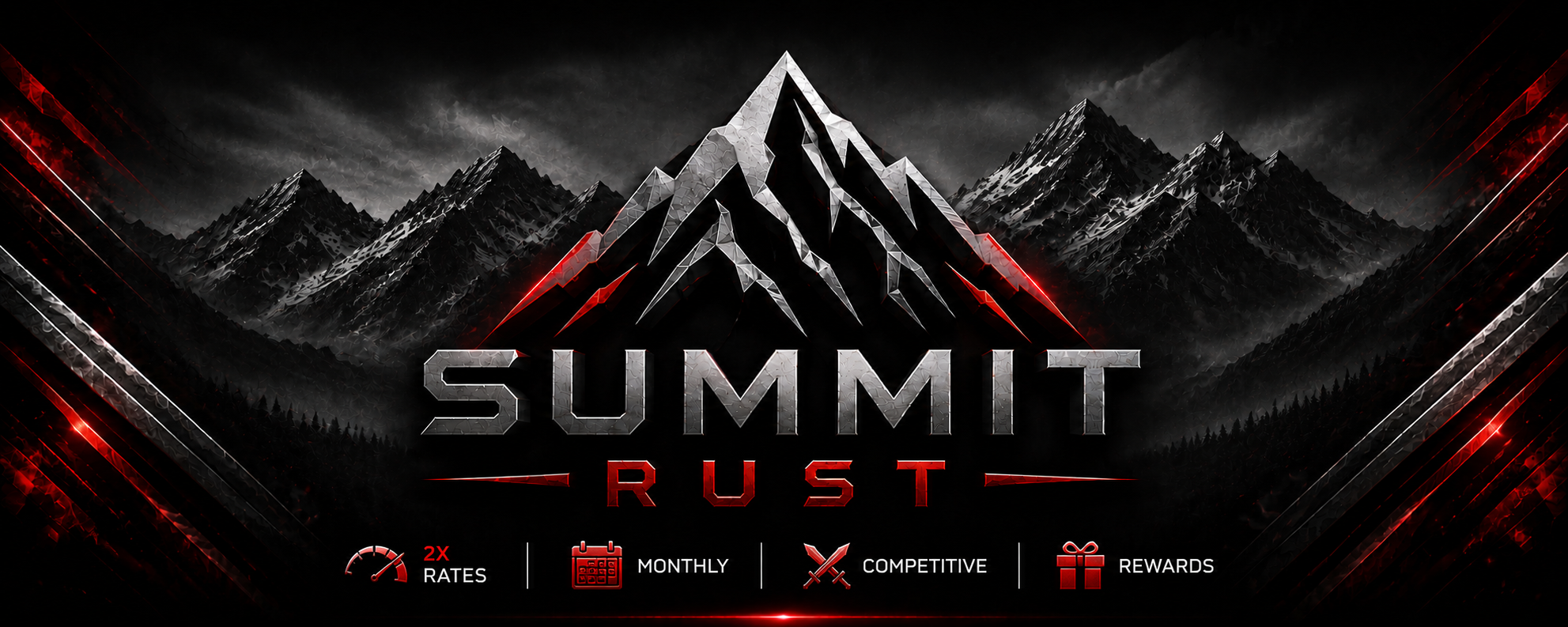 Баннер сервера Summit Rust.co 2x Monthly | Solo/Duo | No BP Wipes | 50% Upkeep
