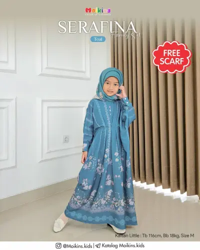 SERAFINA KAFTAN LITTLE TEAL.webp