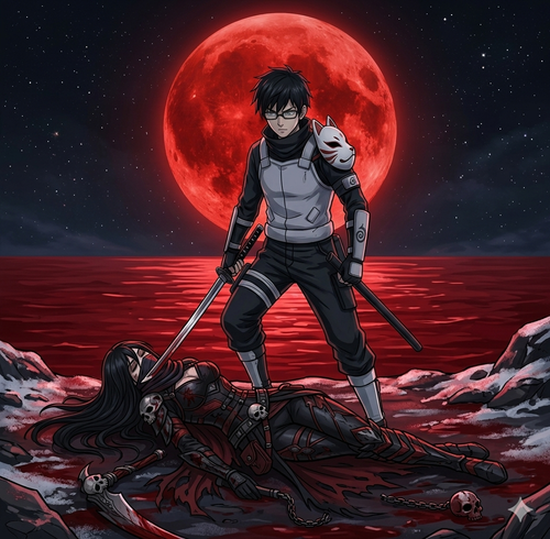 Ace Lance defeating Ravena Bloodsilk.png