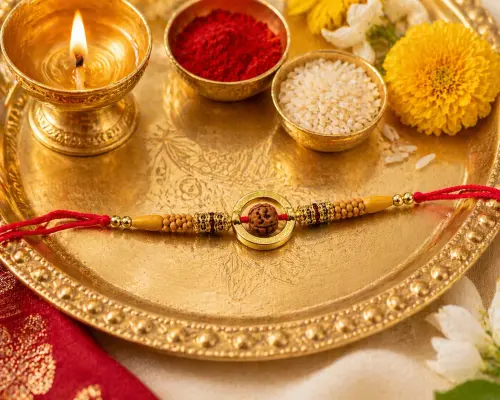 3 premium rudraksha rakhi for brother with golden ring design original imahmqmmnphtnwkw.webp